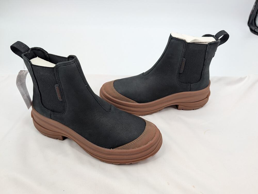 NWT Merrell Harper Pull On Waterproof Boot Black/Gum Women's 5.5 Hiking Camping
